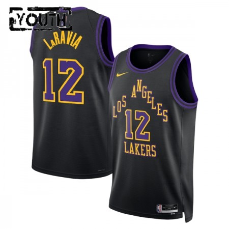 NBA Los Angeles Lakers Trikot Jake Laravia Nike 2025-26 City Edition Schwarz Swingman - Kinder